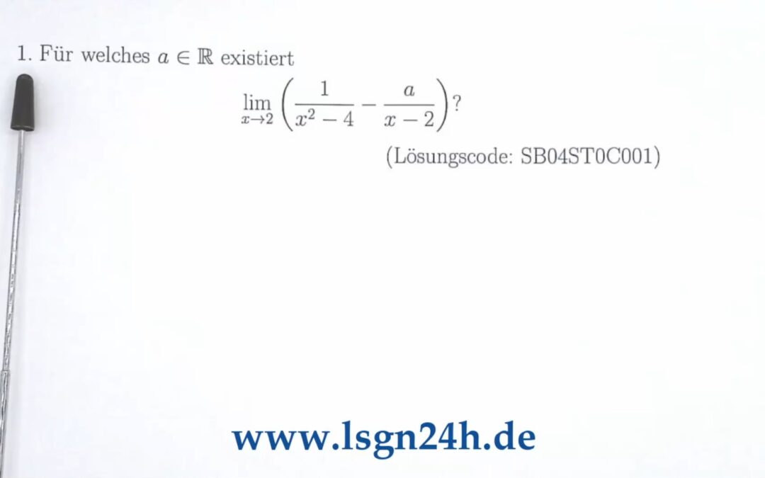 Kann es ein $a\in\mathbb{R}$ geben, so dass der Grenzwert existiert?