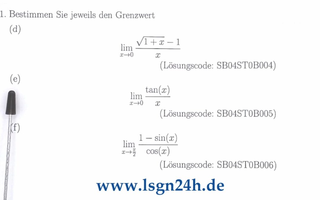 Wie verhält sich $\frac{\tan(x)}{x}$ für $x$ gegen $0$?
