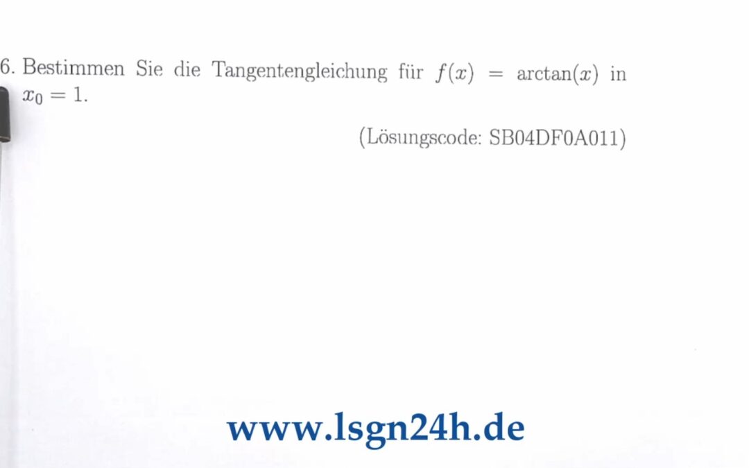 Welchen Term besitzt hier die Tagentengleichung?