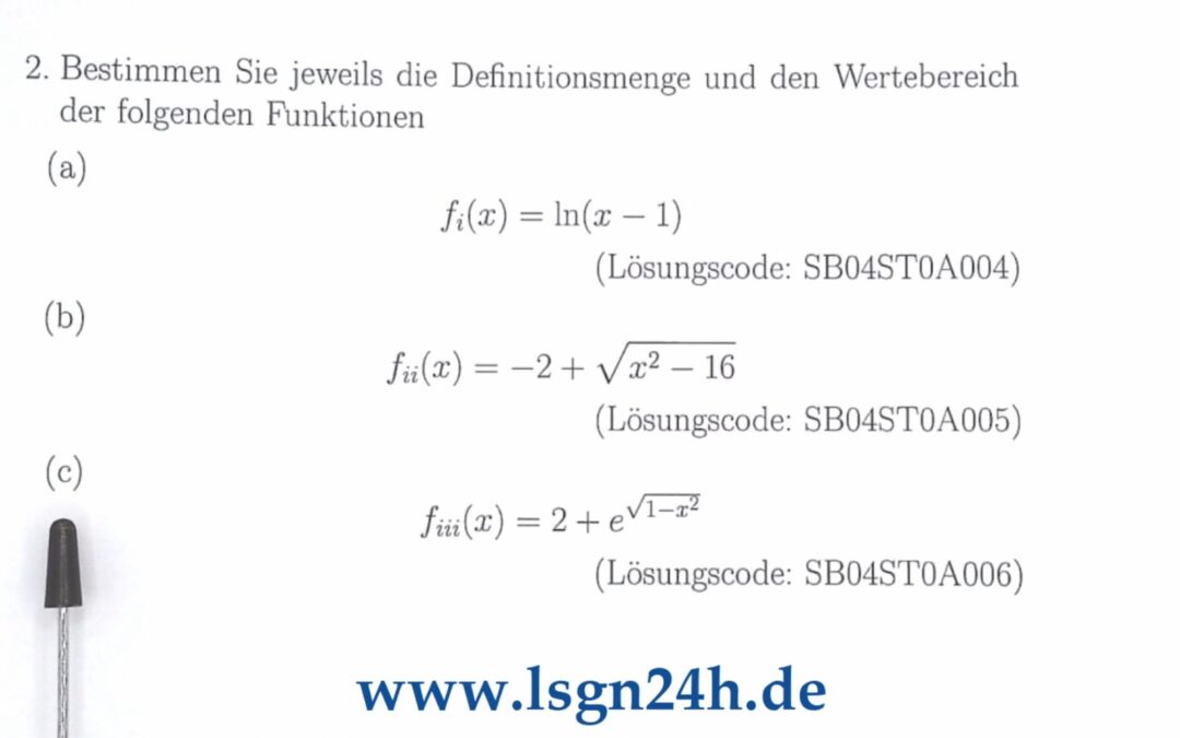 Wo ist diese affine Exponentialfunktion definiert und welche Werte erzeugt sie?
