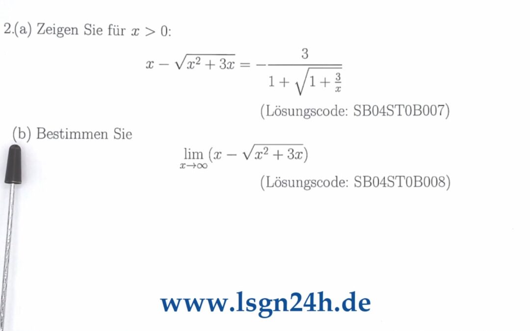 Wie kann man den Grenzwert dieser Differenz bestimmen?