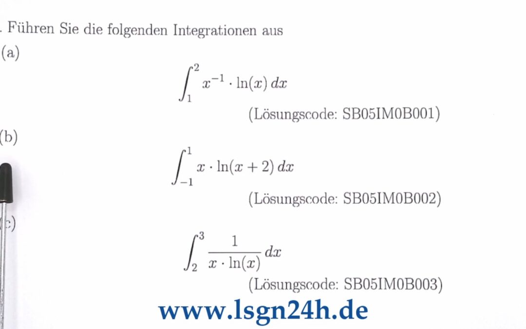 Welchen Wert besitzt dieses bestimmte Integral? $\quad$ (2 von 4)