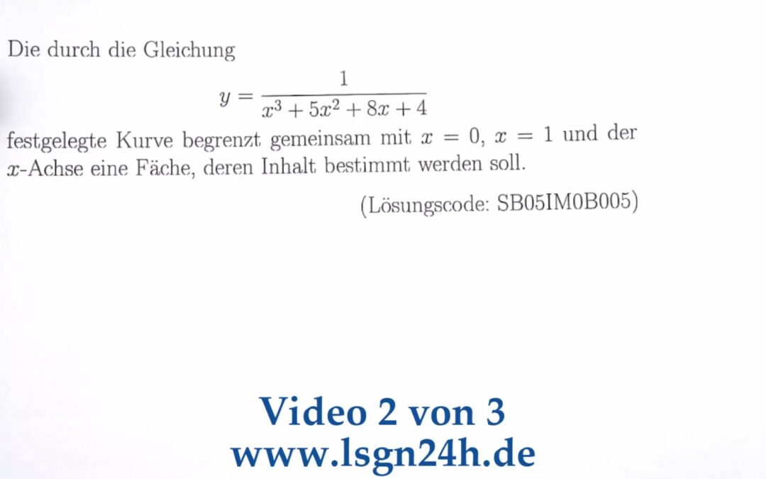Was ist der Wert der eingeschlossenen Fläche? $\qquad$ (2 von 3)