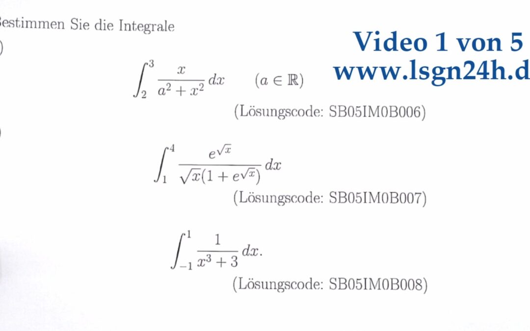 Was macht das schrittweise Lösen dieses Integrals so umfangreich? (1 von 5)