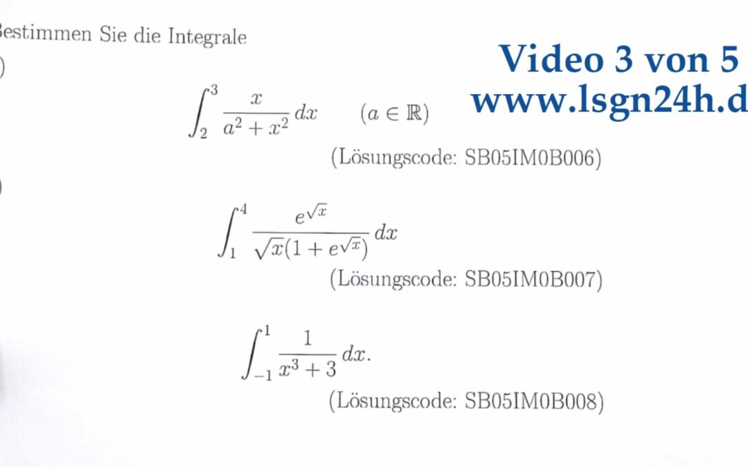 Was macht das schrittweise Lösen dieses Integrals so umfangreich? (3 von 5)