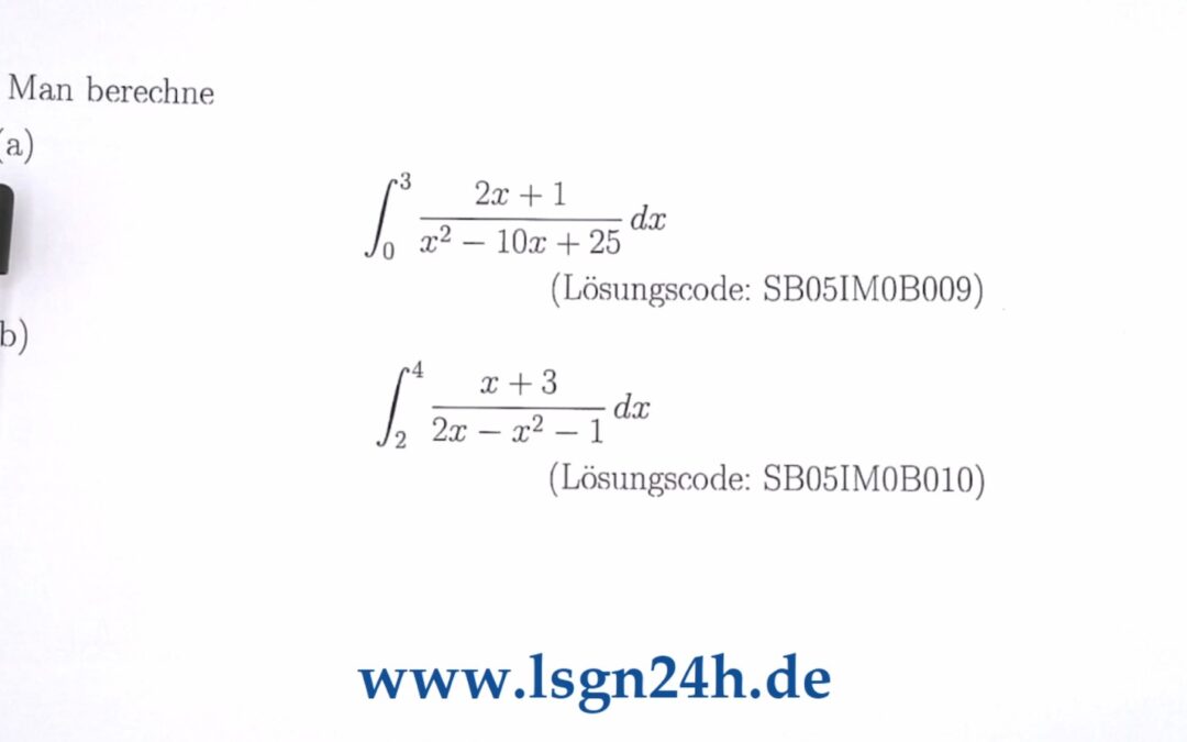 Mit welchem Trick lässt sich dieses Integral leicht berechnen? (1 von 2)