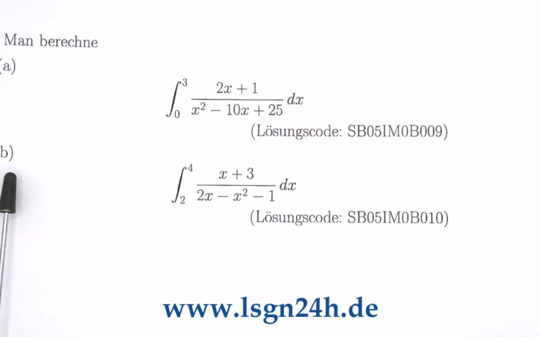 Mit welchem Trick lässt sich dieses Integral leicht berechnen? (2 von 2)