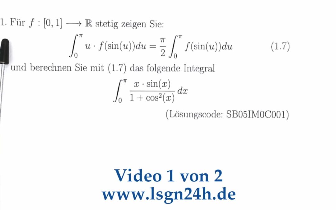 Wie beweist man diese Integralformel?