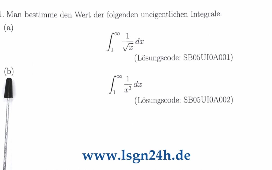 Welchen Wert kann dieses uneigentliche Integral besitzen?