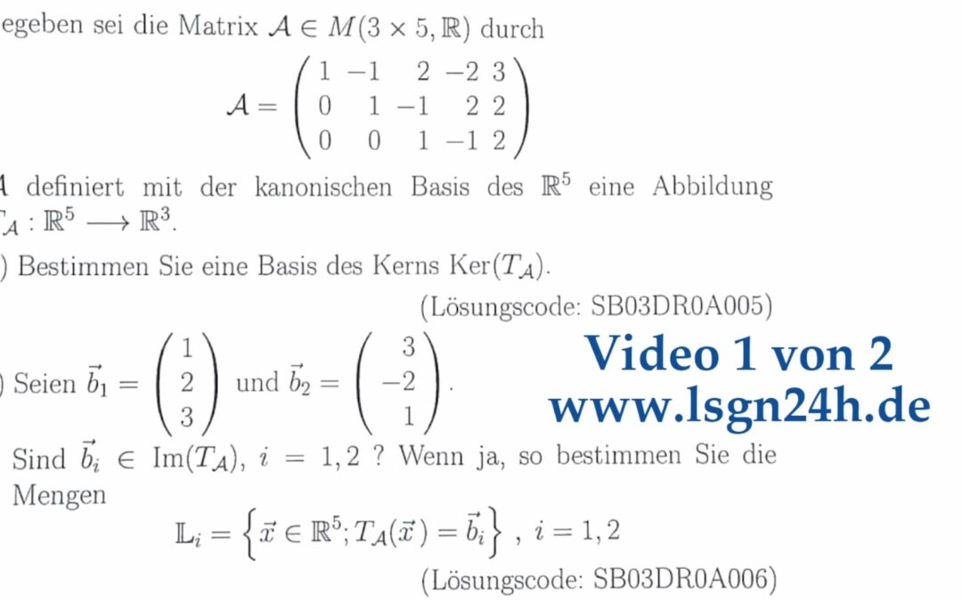 Sind die Vektoren Elemente des Bildes von $T_\mathcal{A}$? $\qquad$ (1 von 2)