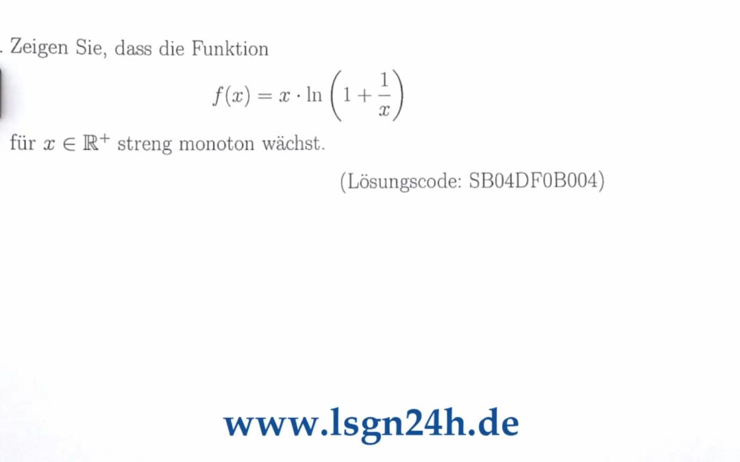 Ist diese Funktion s.m.w.?