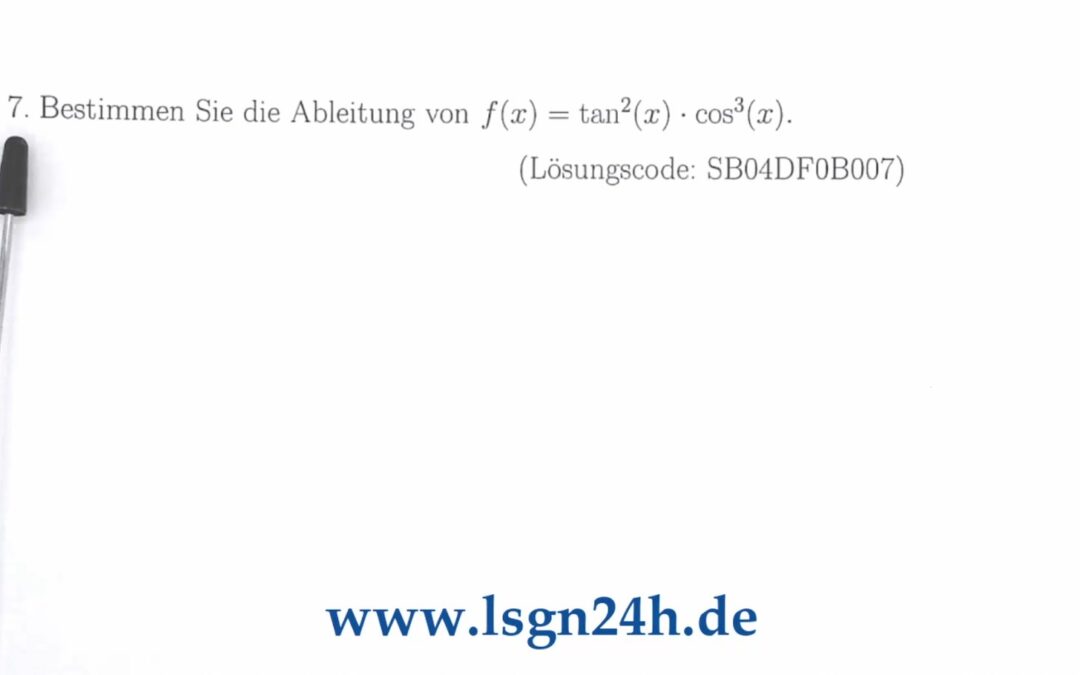 Wie berechnet sich hier der Term der 1.Ableitung?