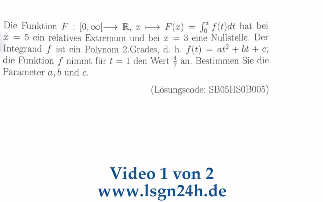 Wie lautet der Term von $F(x)$? (1 von 2)