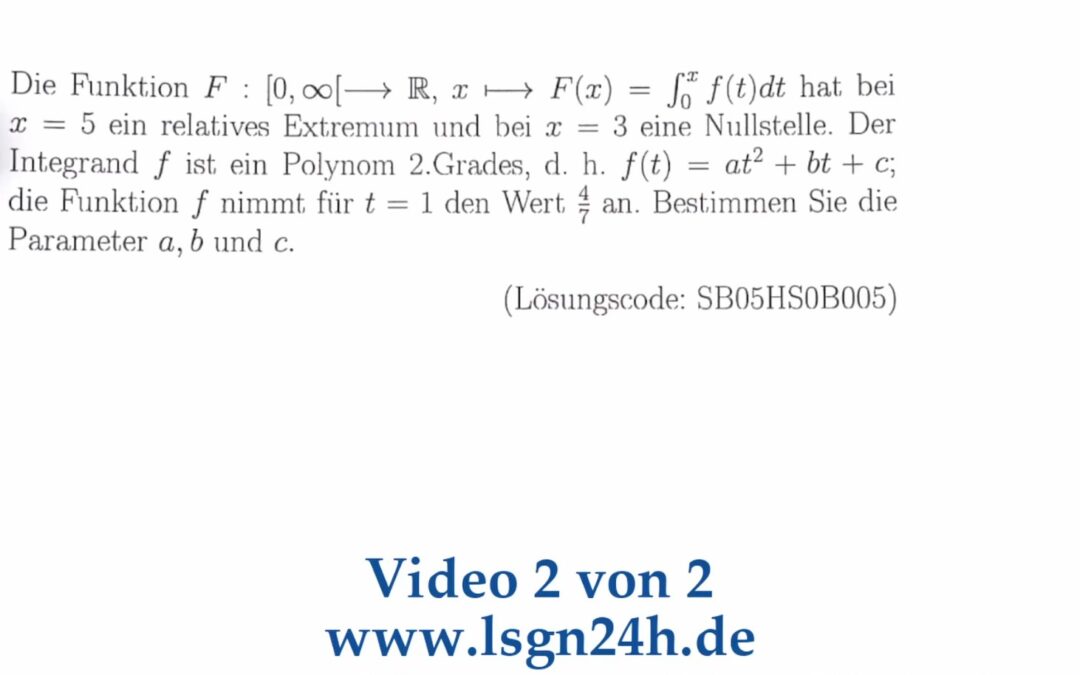 Wie lautet der Term von $F(x)$? (2 von 2)