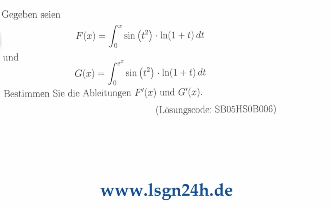 Wie kann man hier ohne Stammfunktionen Differenzieren?