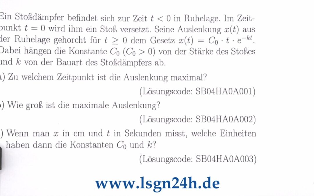 Welche Einheiten besitzen die Konstanten in der Amplitudenfunktion?