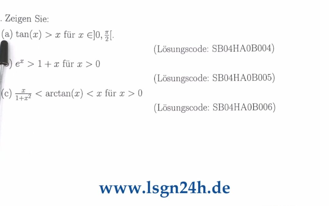 Wie kann man diese Ungleichung beweisen? (1 von 3)