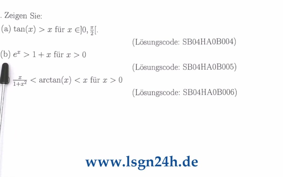 Wie kann man diese Ungleichung beweisen? (2 von 3)