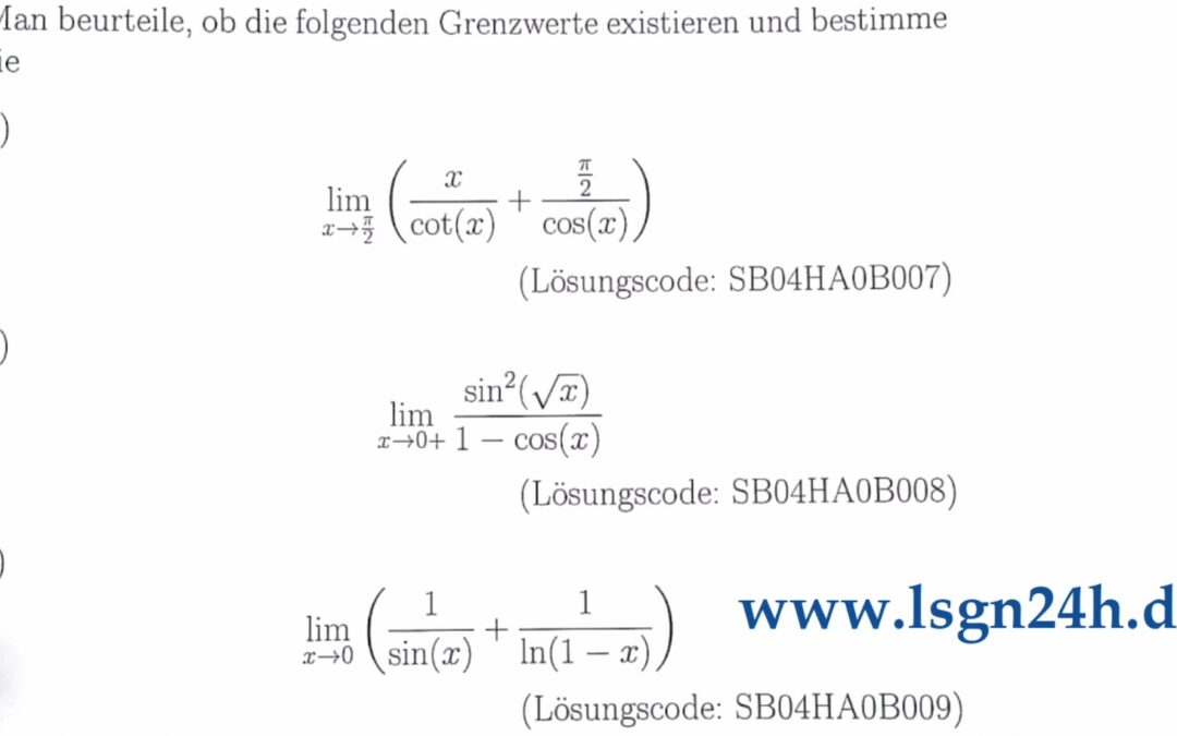 Existiert dieser Grenzwert? (3 von 5)