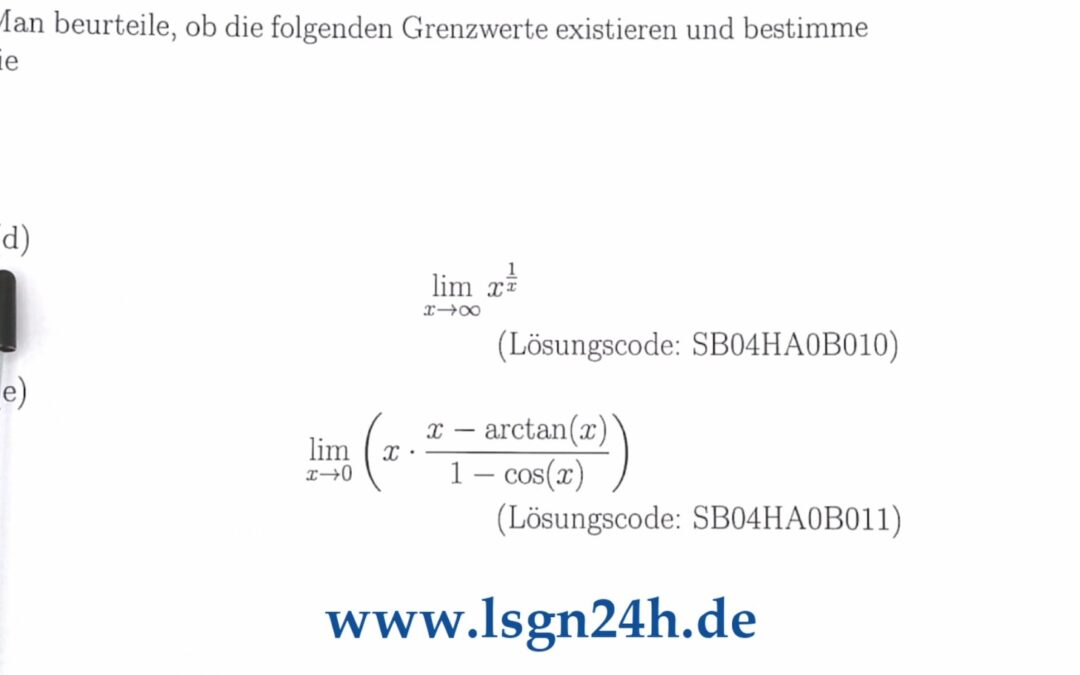 Existiert dieser Grenzwert? (4 von 5)