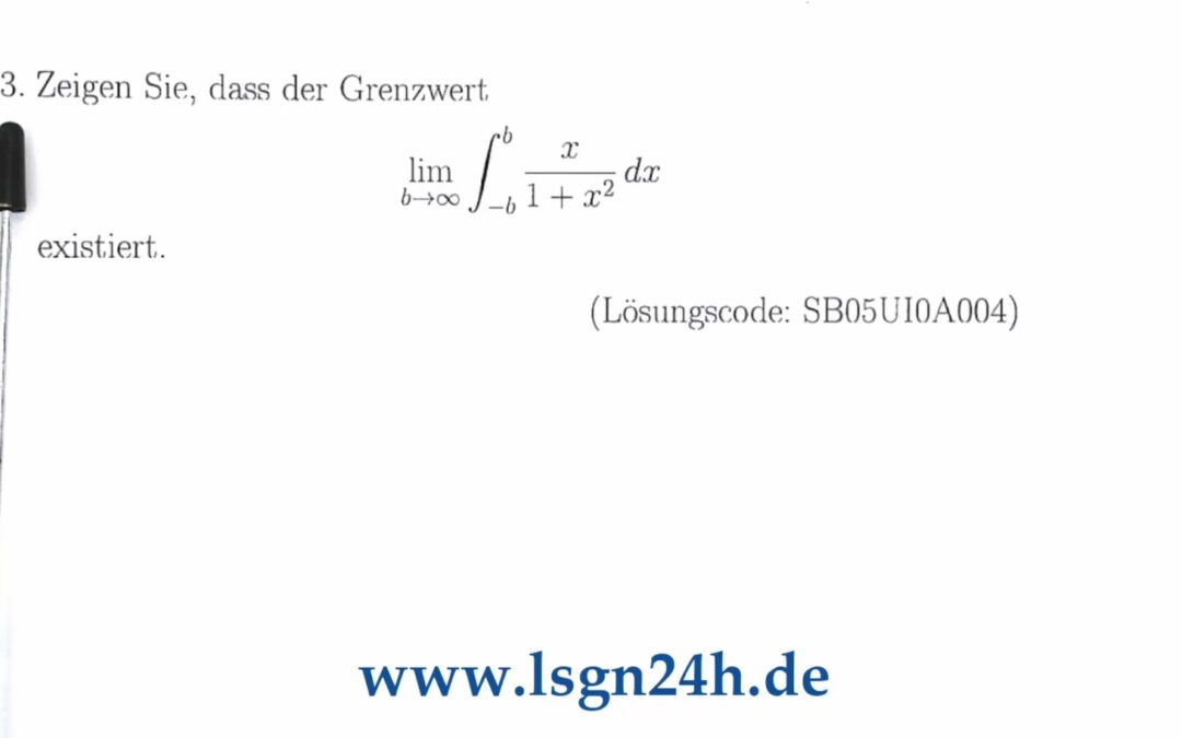 Ist dieses Integral wirklich konvergent?