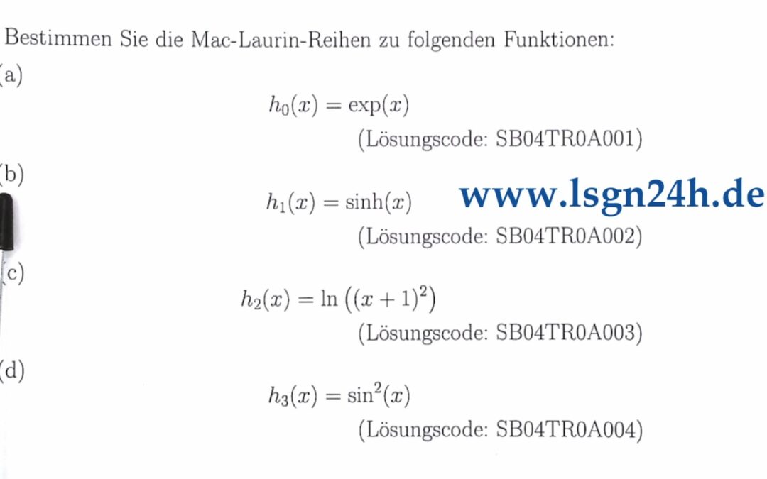 Wie lautet die Mac-Laurin Reihe zu $\sinh(x)$?