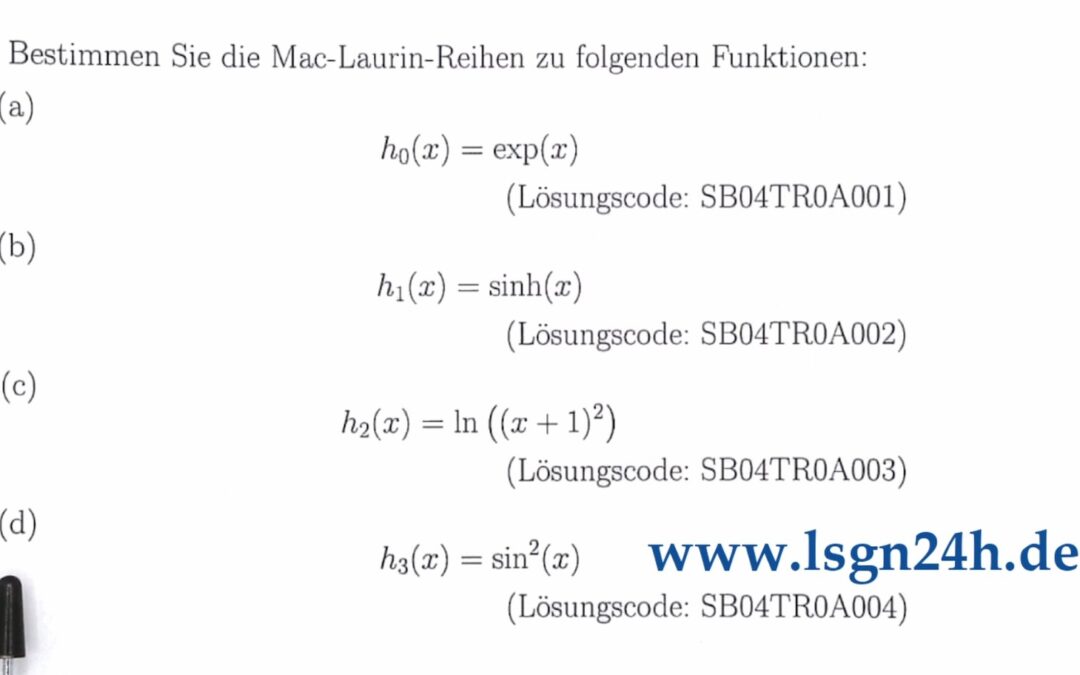 Wie lautet die Mac-Laurin Reihe zu $\sin^2(x)$?