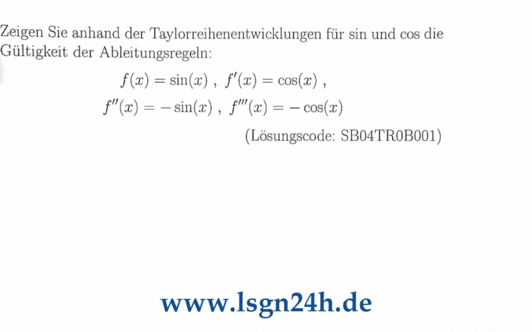 Wie berechnen sich die Ableitungsregeln mittels der Taylorreihen?
