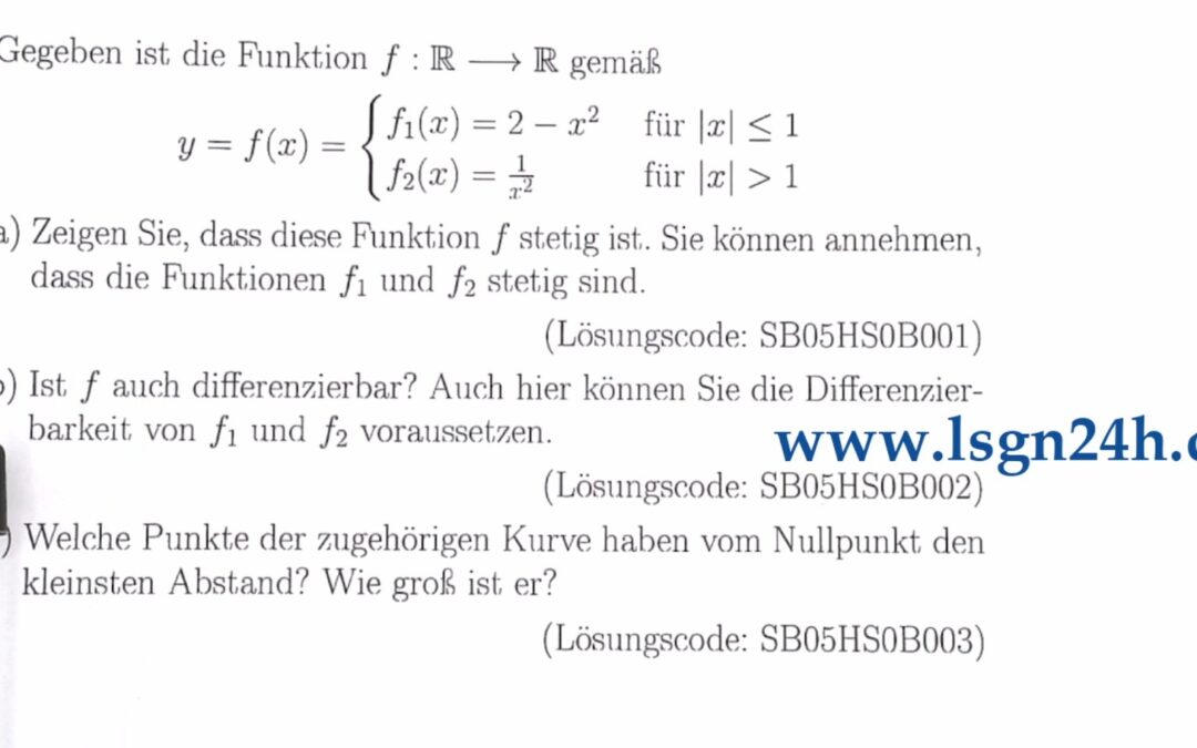 Ist die Funktion auch differenzierbar auf $\mathbb{R}$?