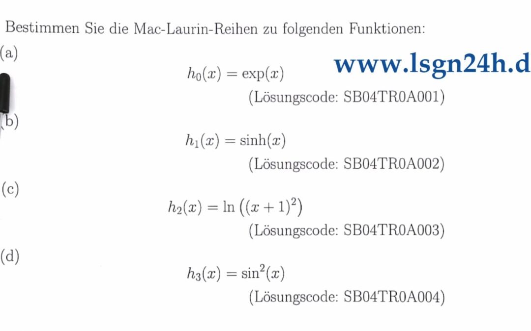 Wie lautet die Mac-Laurin Reihe zu $\exp(x)$?
