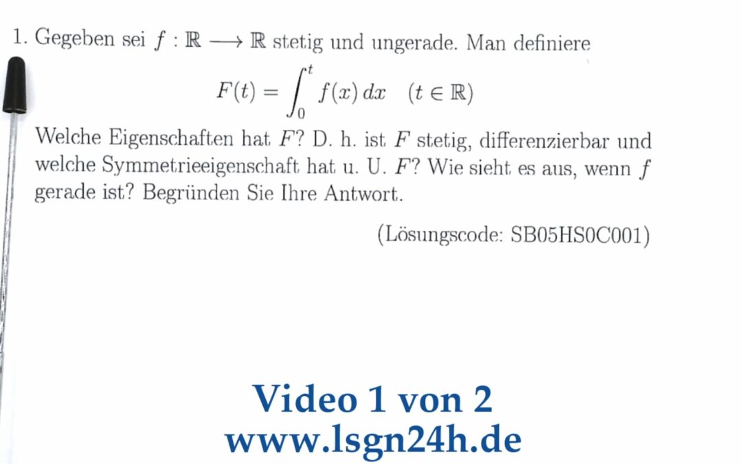 Was ergeben diese Untersuchungen der Funktion $F(t)$? (1 von 2)