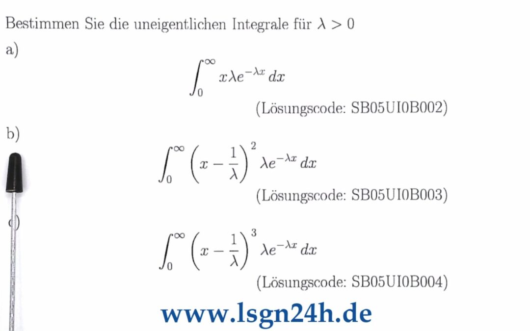 Welchen Wert besitzt dieses Integral mit Exponentialfunktion im Integranden? (2 von 3)