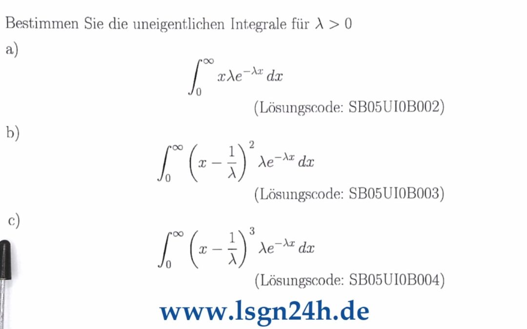 Welchen Wert besitzt dieses Integral mit Exponentialfunktion im Integranden? (3 von 3)