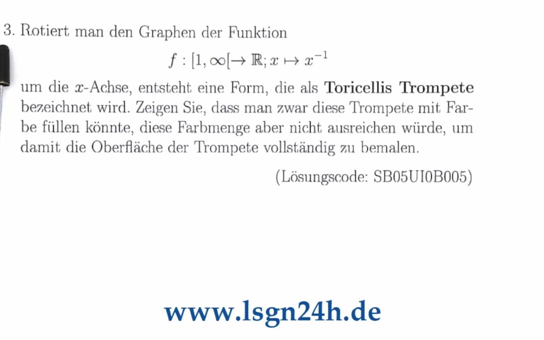 Was ist blos los mit Toricellis Trompete?