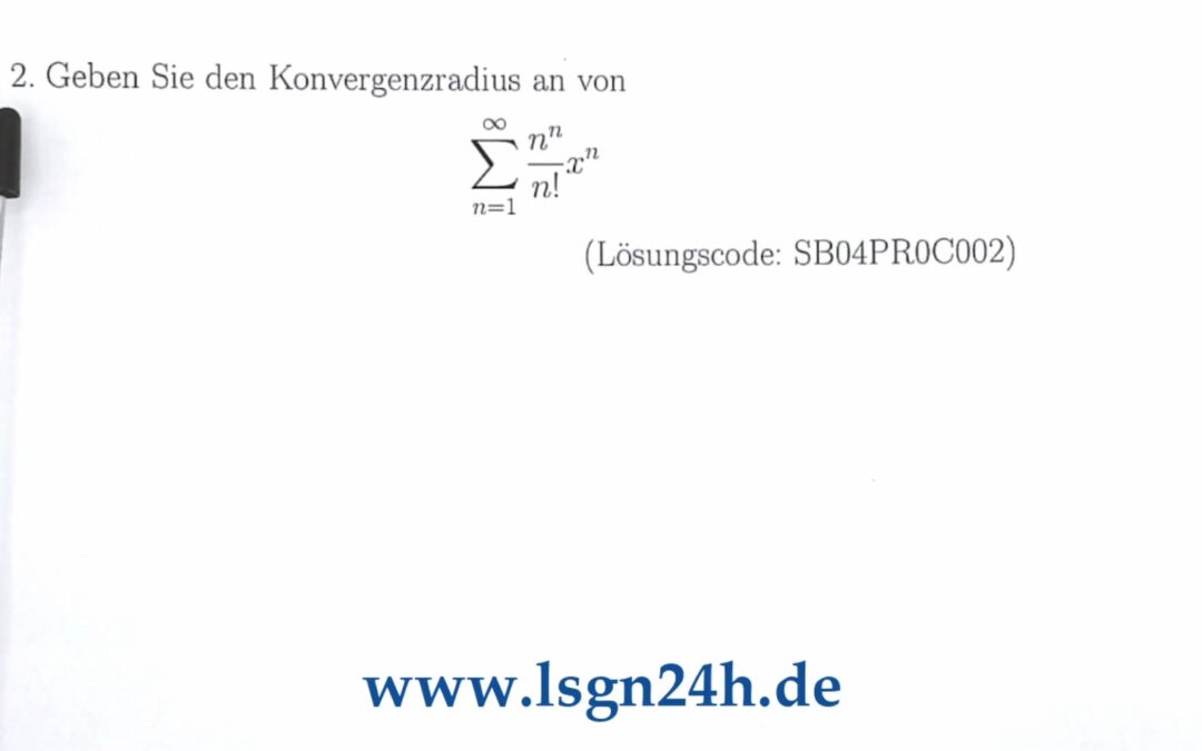 Wie kann man hier den Konvergenzradius bestimmen?