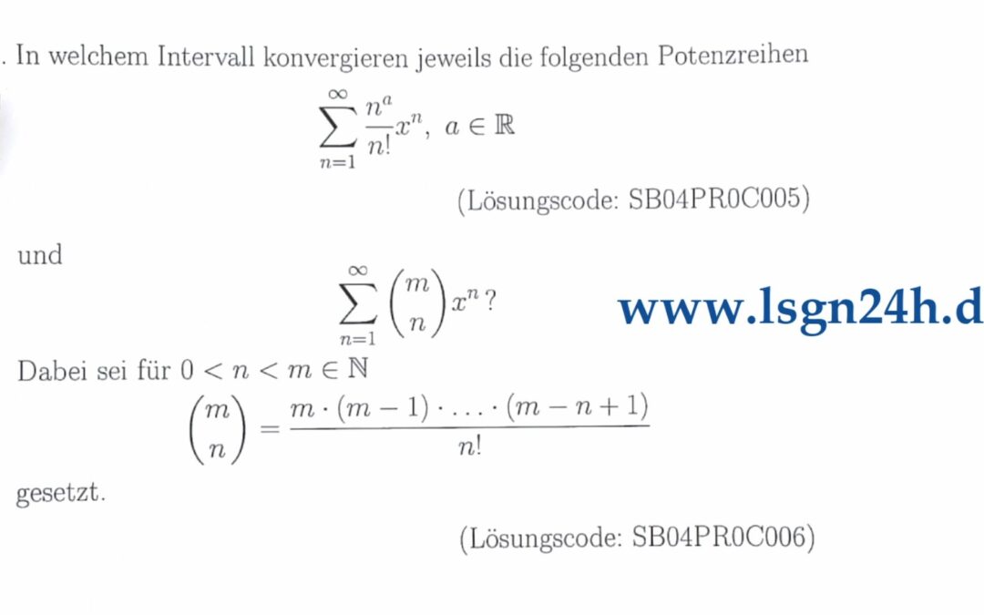 In welchem Intervall konvergiert diese Potenzreihe?